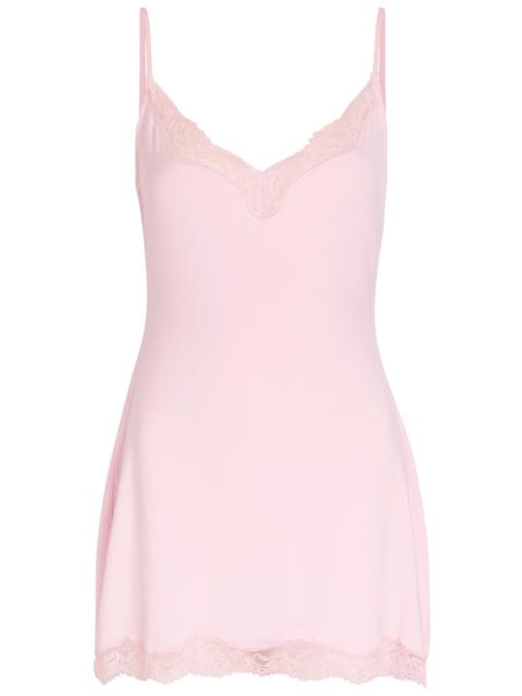 SKIMS Skims Lace-trim Stretch-modal Mini Dress