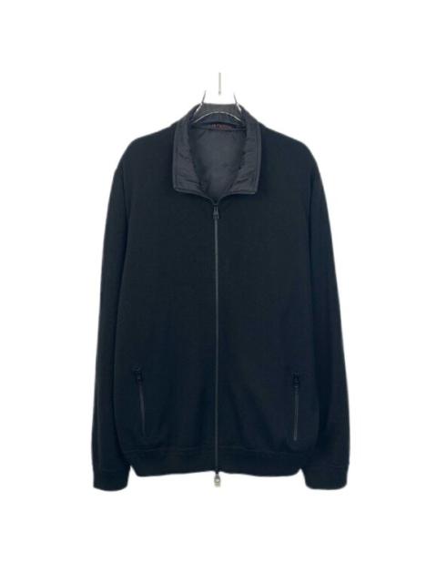 Louis Vuitton Louis Vuitton Black Wool-Lined Monogram Print Zip-Up Jacket