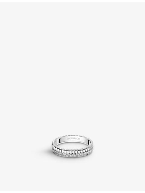 Boucheron Quatre Radiant Edition 18ct white-gold and 0.24ct diamond wedding band