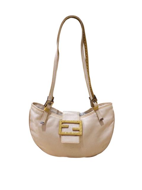 Fendi small hobo mini bag phyton skin+canvas