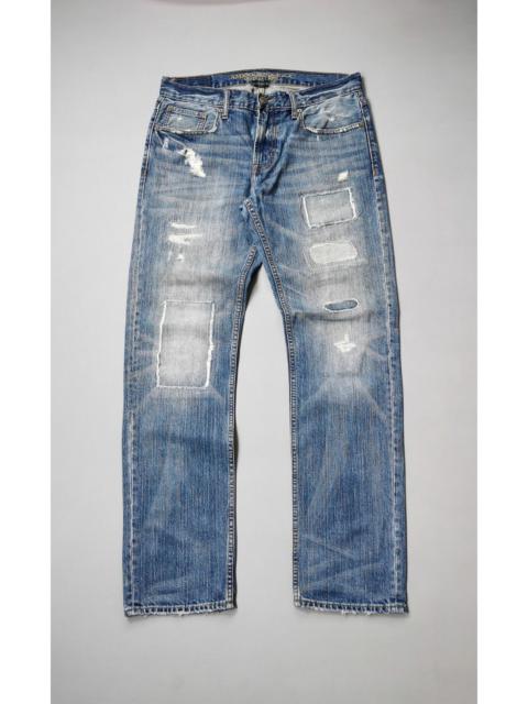Other Designers American Eagle Outfitters - American Eagle Slim Straight Patchwork Distressed Jeans