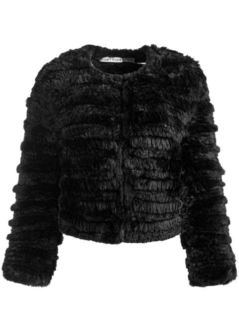 Alice + Olivia FAWN FAUX FUR JACKET