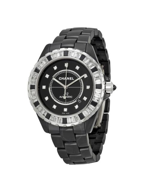 Other Designers Chanel J12 Automatic Black Diamond Dial Black Ceramic Men's Watch H2024