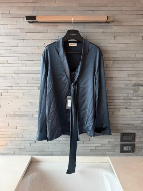 SAINT LAURENT Saint Laurent silk shirt blue