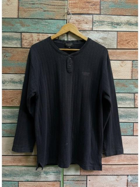 Yohji Yamamoto SACSNY Y’ SACCS Ribbed Henley Long Sleeve Shirt