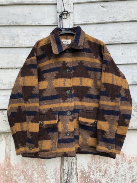 Other Designers Native - Pat Hogue Liberal Nakamura Native Navajo Jute Wool Jacket