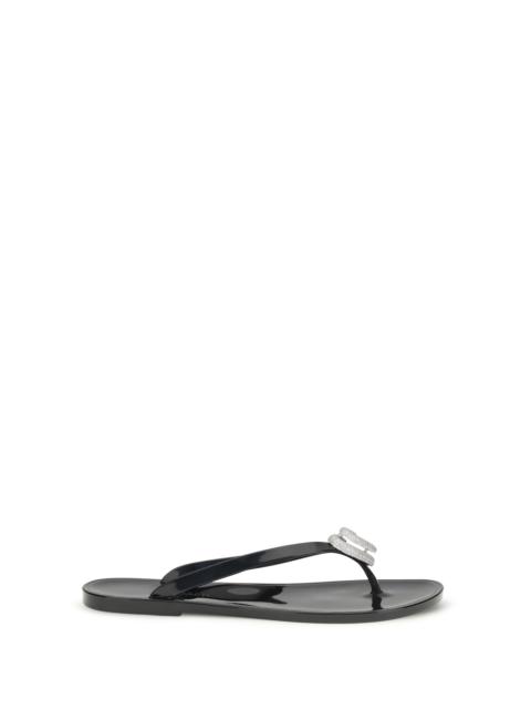 MACH & MACH Mach & Mach Double Heart Thong Sandals