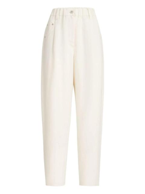 Brunello Cucinelli Brunello Cucinelli "carrot" Mixed Linen Pants