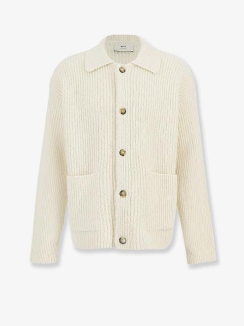 AMI Paris Ami Paris Men Wool And Cotton Ribbed Cardigan