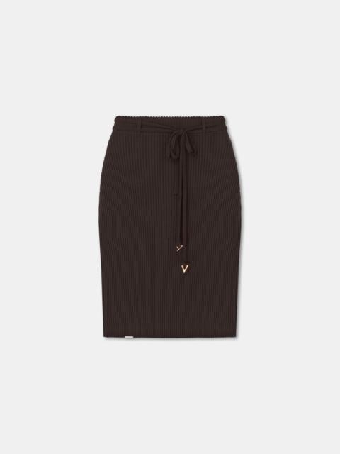 AERON ROMAN
Merino ribbed midi skirt with belt