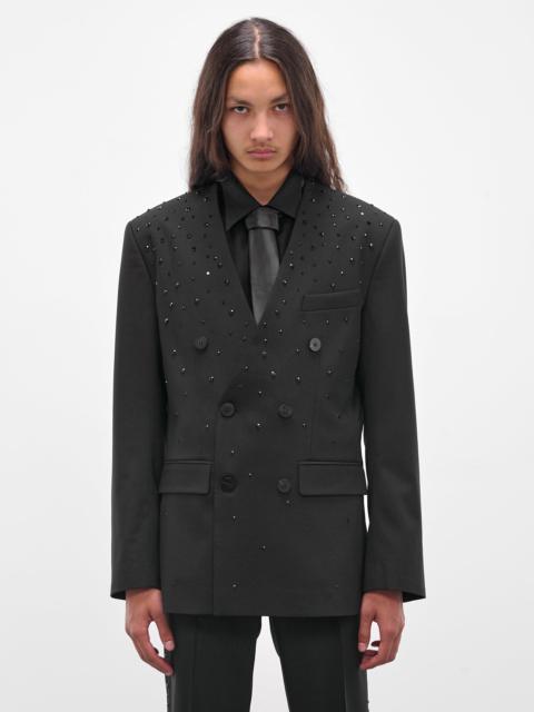 ERNEST W. BAKER Swarovski Embellished Double-Breasted Blazer