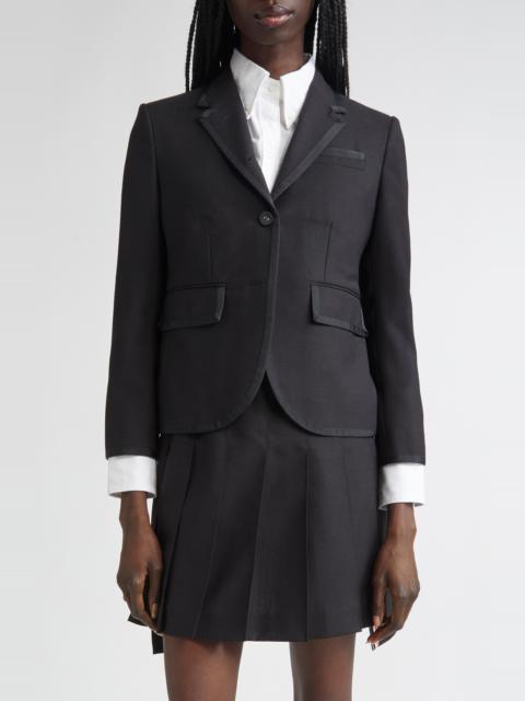 Thom Browne Thom Browne High Armhole Wool Fresco Sport Coat in Black at Nordstrom