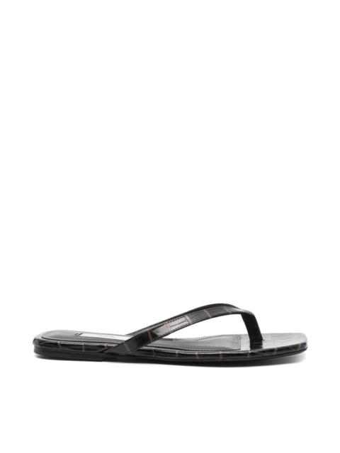 TOTEME Leather flip flops