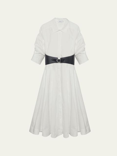 SIMKHAI Olson Belted Midi Shirtdress