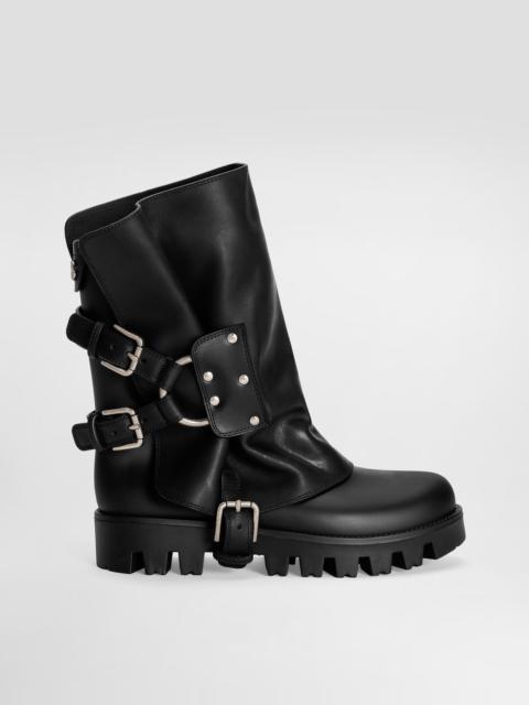 Dolce & Gabbana Rubber and calfskin ankle boots