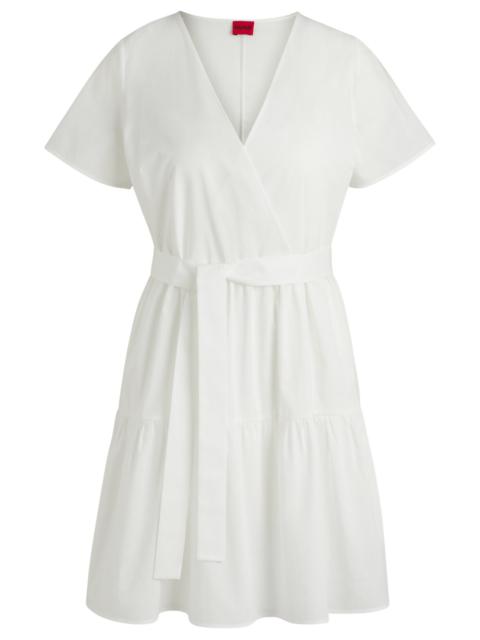 HUGO COTTON DRESS WITH WRAP FRONT