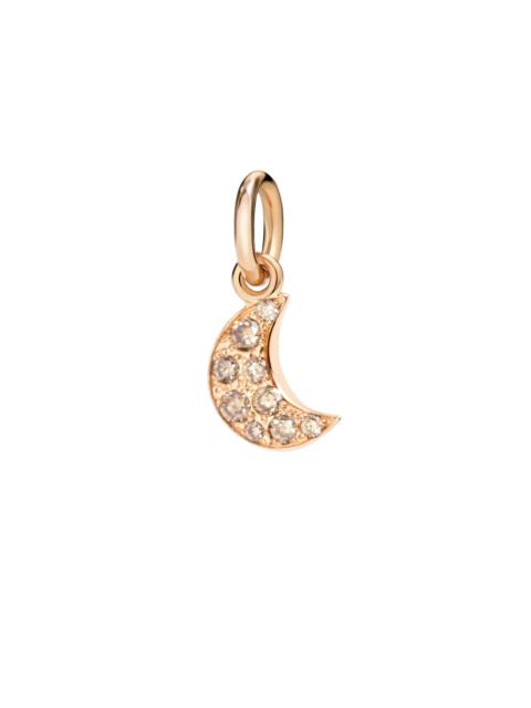 DoDo ROSE GOLD & BROWN DIAMOND MOON CHARM