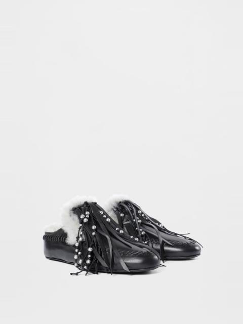 Ann Demeulemeester Olai Soft Fringe Mules