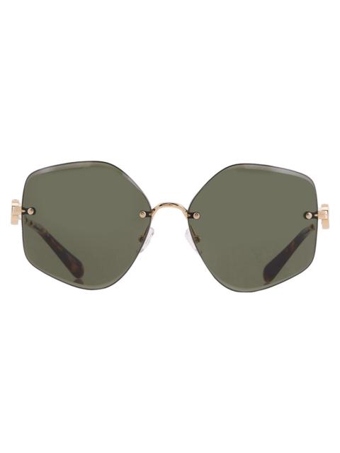 TORY BURCH Tory Burch Miller Dark Green Irregular Ladies Sunglasses TY6111 334371 58