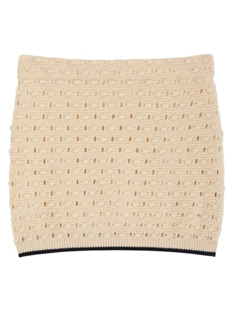 FRAME Frame The Bauble Open-knit Mini Skirt