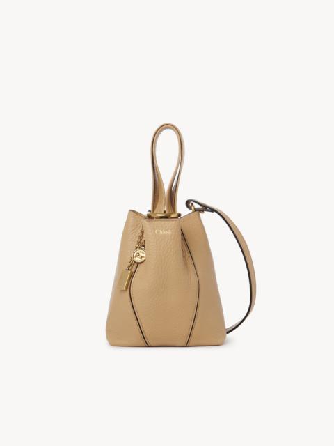 Chloé SMALL CHLOÉ SPIN TOTE BAG IN GRAINED LEATHER