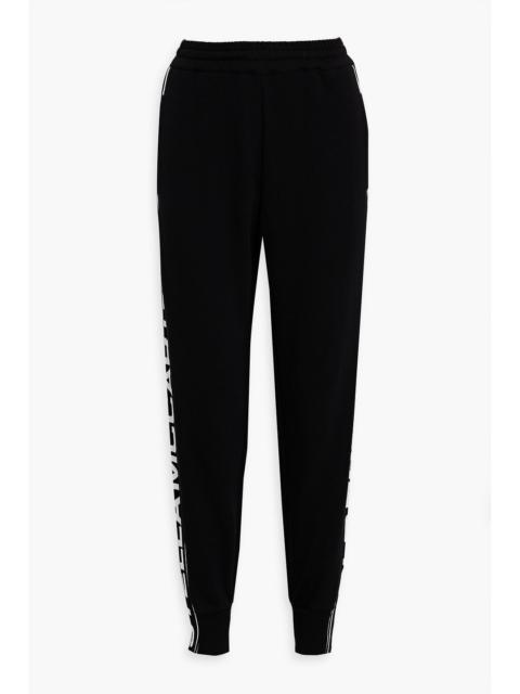 Stella McCartney Jacquard-trimmed cotton-fleece track pants