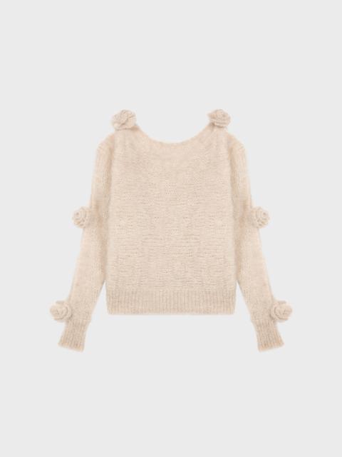 Blumarine MOHAIR SWEATER WITH 3D ROSES