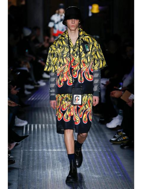 Prada Prada - F/W 18 - Banana & Flames-Print Tee