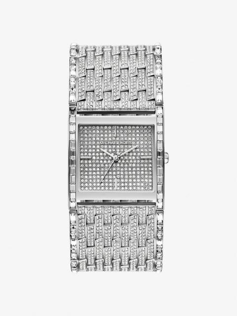 MICHAEL KORS Limited-Edition Georgie Pavé Silver-Tone Watch