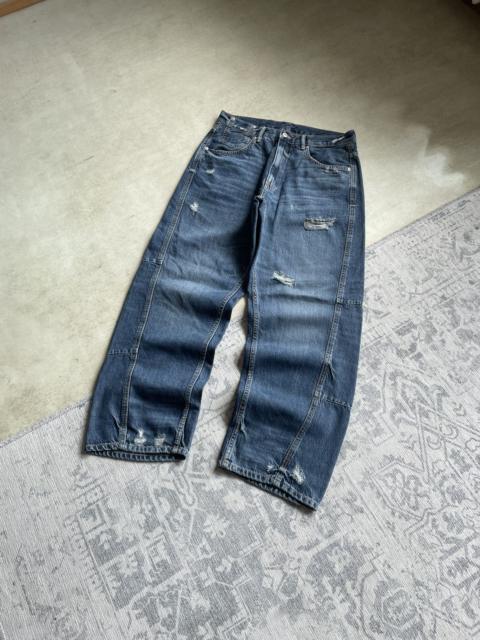 Other Designers Vintage - Avant Garde Distressed Wide Baggy Flared Ripped Denim Jeans