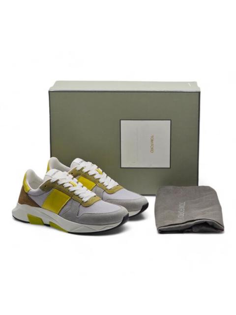 Tom Ford Jagga Leather-Trimmed Suede and Mesh Sneakers in 6 $990