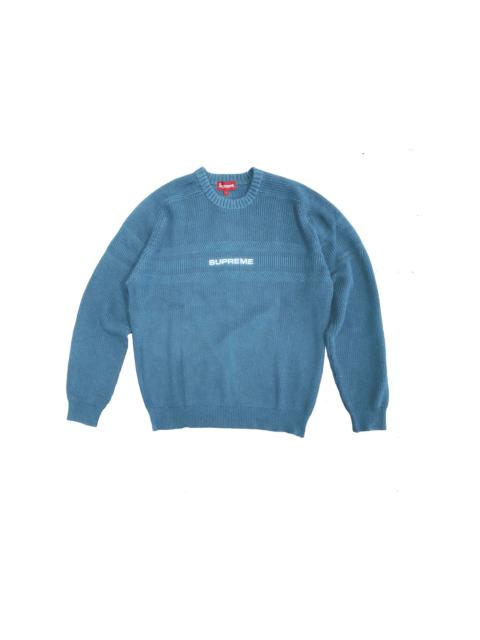 Supreme Supreme Chest Stripe Raglan Sweater Dusty Blue