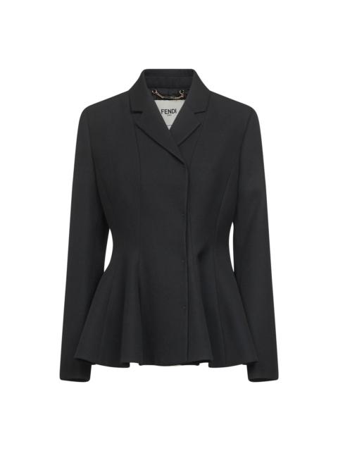 FENDI Fendi Women Black Grain De Poudre Wool Jacket
