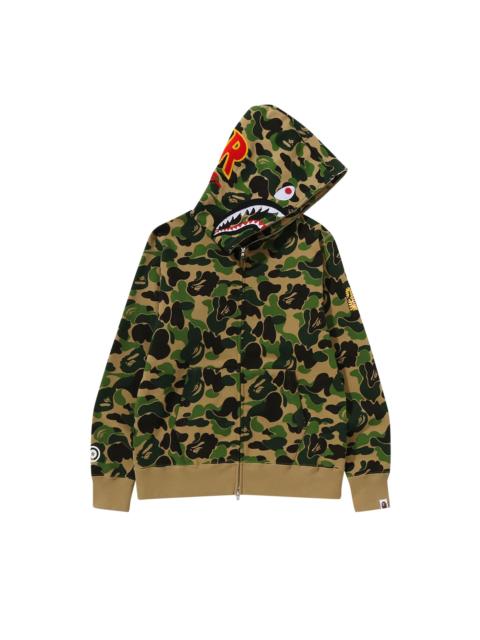 A BATHING APE® BAPE ABC Camo Shark Full Zip Hoodie 'Green'