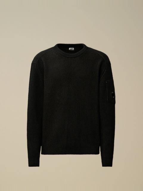C.P. Company Fleece Knit Crewneck Lens Sweater