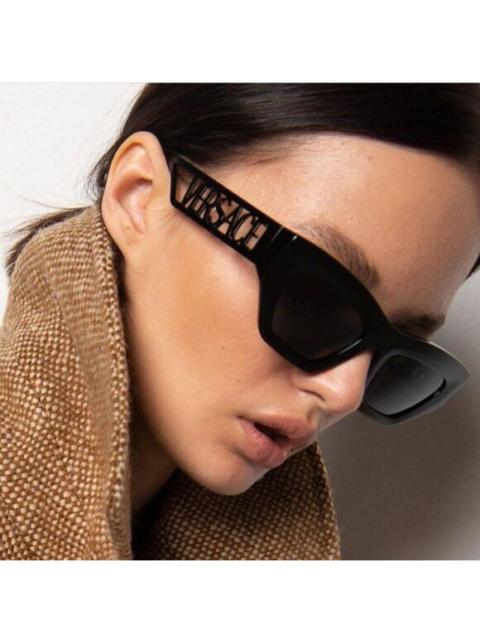 VERSACE SALE! NEW Versace VE4432U 523287 Black Dark Grey Cat Eye Women Sunglasses