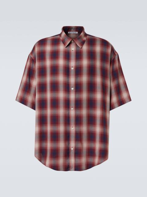 Checked oversized shirt