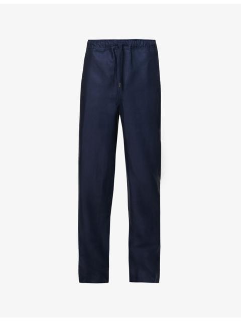 Derek Rose Sydney regular-fit straight-leg linen trousers