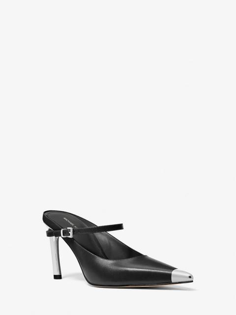 MICHAEL KORS Kasia Leather High Mule Pump