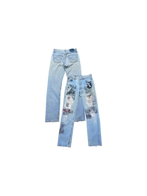 Levi's Rare🔥Vintage 90s Levis 501 Patchwork Distressed Ripped Jeans