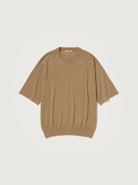 AURALEE CASHMERE HARD TWIST KNIT TEE