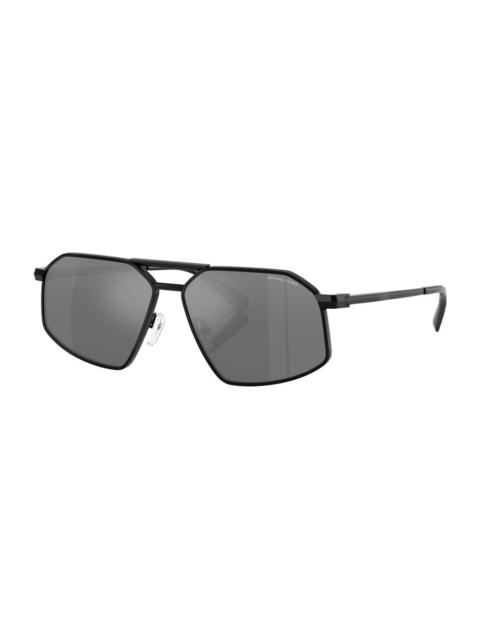 MICHAEL KORS Michael Kors Mar Vista Silver Flash Gradient Mirrored Irregular Men's Sunglasses MK1167 100588 60
