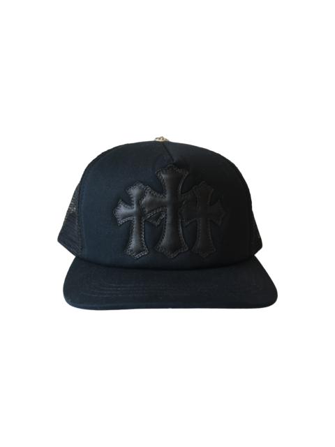 Chrome Hearts Chrome Hearts Triple Cross Cemetery Trucker Hat Black