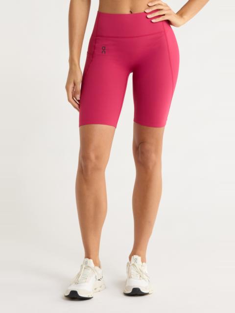 On On Studio High Waist Bike Shorts in Grenadine at Nordstrom