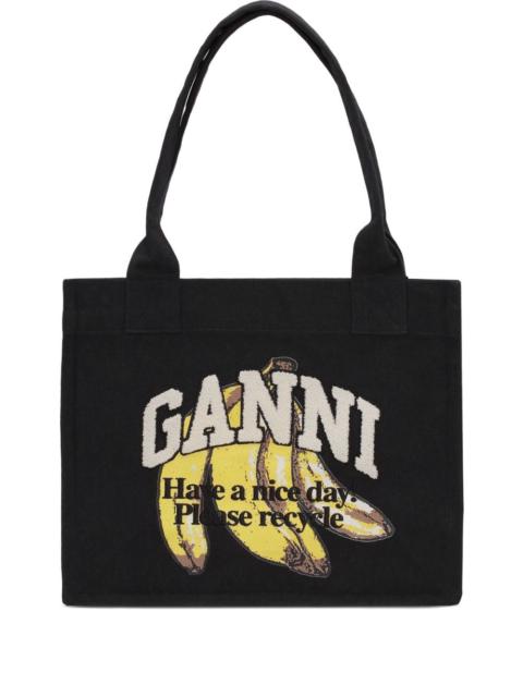 GANNI Ganni Women Organic Cotton Large Tote Bag