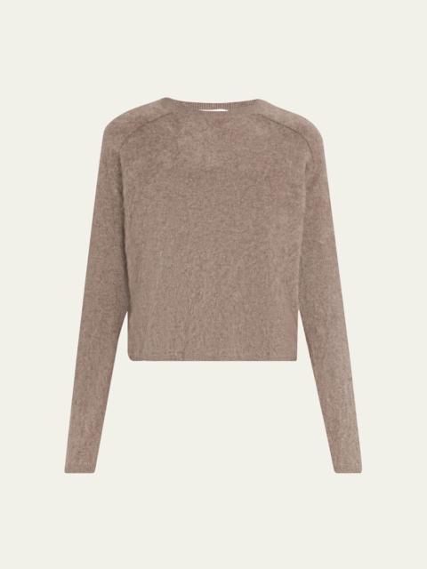 LISA YANG Fride Short-Sleeved Mock-Neck Cashmere Sweater