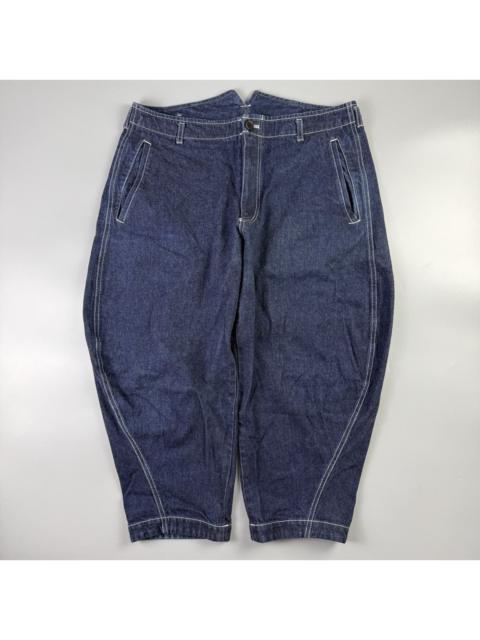 Comme des Garçons SHIRT CDG SHIRT boys - White Stitch Banana Denim Cropped Pants