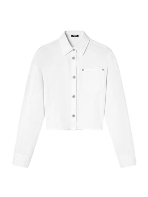 VERSACE Versace Boxy Cropped Denim Shirt