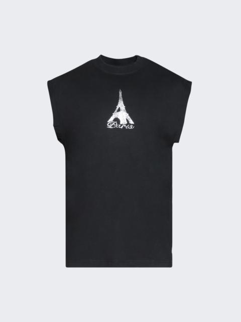 VETEMENTS Crystal Paris Sleeveless Tee Black