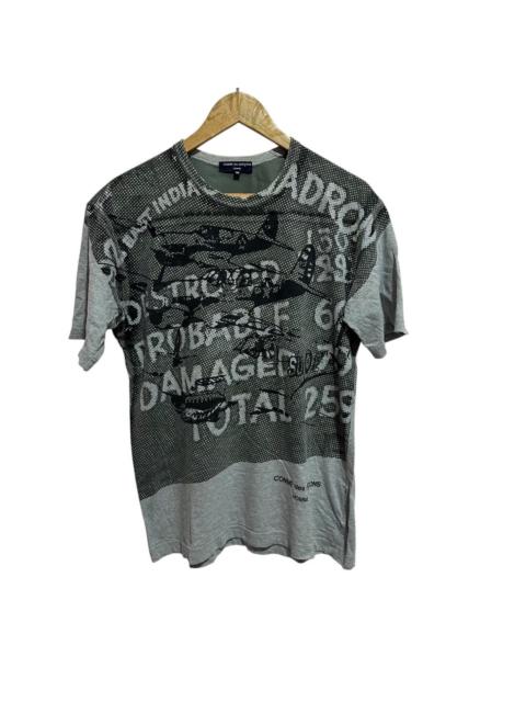 Comme des Garçons Homme COMME des GARÇONS HOMME Military Graphic Mesh T-Shirt Grey M